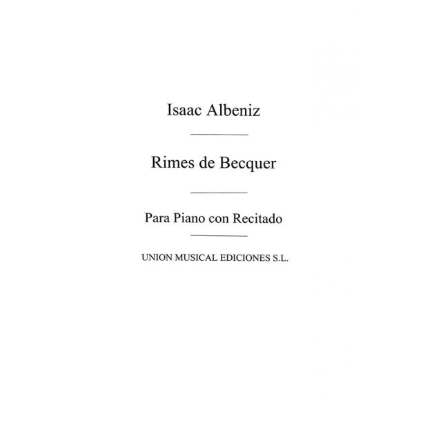 Albeniz: Cinco Rimas De Becquer for Voice and Piano