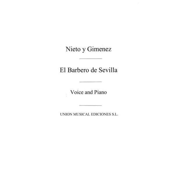 Nieto+gimenez El Barbero De Sevilla (No 4-polaca) Voice/Piano
