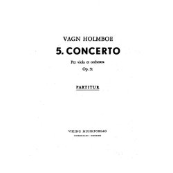 Holmboe Concrto No5 Op31 Vla/Orch Mini Score