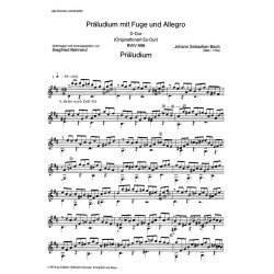 J.S. Bach: Prelude, Fugue And Allegro BWV 998 (Guitar)