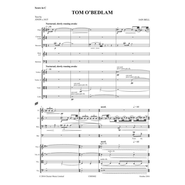 Tom O'Bedlam (chamber ensemble version)