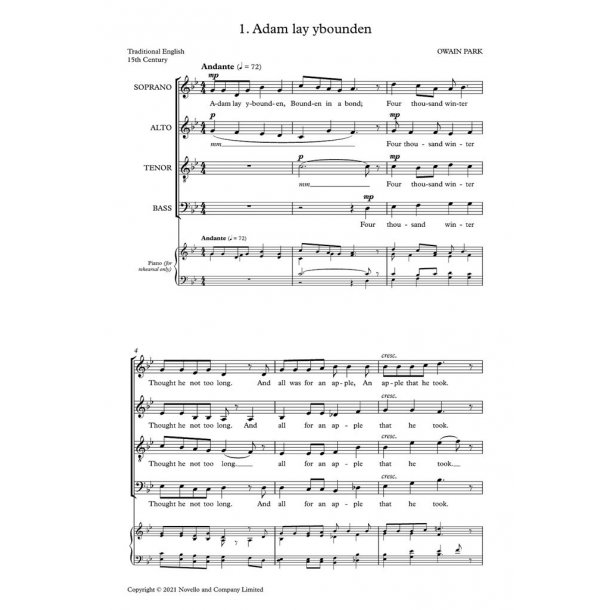 Five Carols : Christian folk hymn