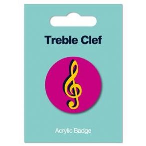 My World: Acrylic Badge - Treble Clef