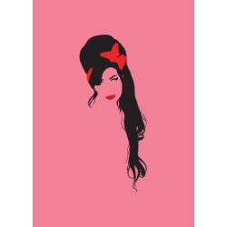 Pop Art: Amy Winehouse (Pink) - Greeting Card