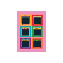 Pop Art: Amps - Greeting Card