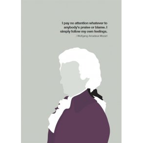 Mozart Portrait Greetings Card