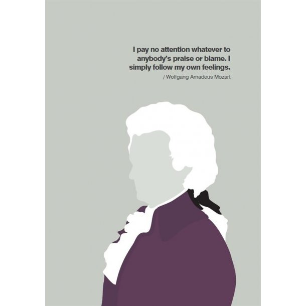 Mozart Portrait Greetings Card