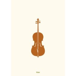 Vintage: Cello - Greeting Card