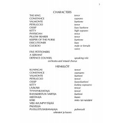 Sallinen: The Palace Opera (Libretto)