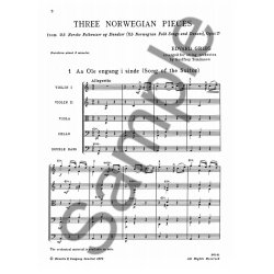 Edvard Grieg: Three Norwegian Pieces (Score)
