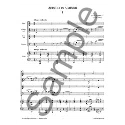 Gustav Holst: Quintet In A Minor For Piano And Wind (Study Score)