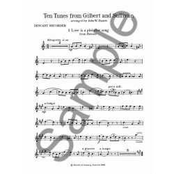 Duarte: Ten Tunes From Gilbert &amp; Sullivan (Recorder Part)