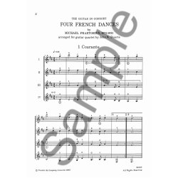 Praetorius: Four French Dances for Guitar