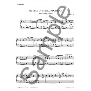 Henry Purcell: Rejoice In The Lord Alway (Version With Strings) - Parts
