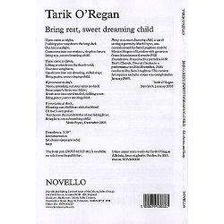 Tarik O'Regan: Bring Rest, Sweet Dreaming Child (SA)