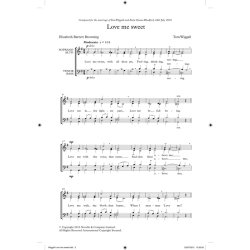 Tom Wiggall: Love Me Sweet (Novello New Choral Series)