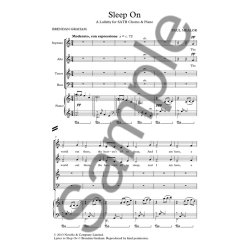 Paul Mealor: Sleep On (SATB/Piano) (Key of C)