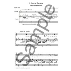 Richard Rodney Bennett: A Song At Evening - Vocal Score
