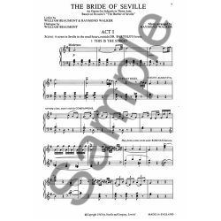 Walker And Beaumont: Bride Of Seville (Vocal Score)