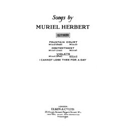 Herbert, M Violets High Voice And Piano (G Major)