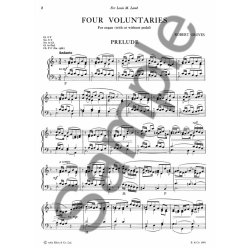 Groves, R Four Voluntaries Organ With Or Without Pedals