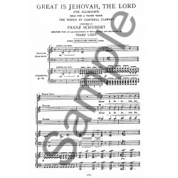Schubert, F Great Is Jehovah Tenor Solo Ttbb