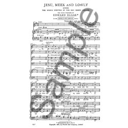 Elgar, E Jesu, Meek And Lowly Satb And Organ Op3 No.3 (English)