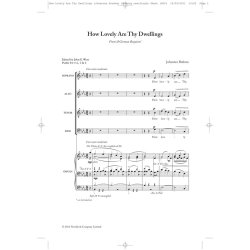 Johannes Brahms: How Lovely Are Thy Dwellings (New Engraving)