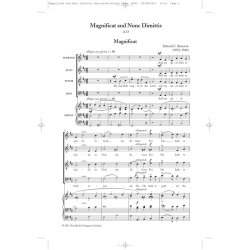 Edward Bairstow: Magnificat And Nunc Dimittis In D (New Engraving)