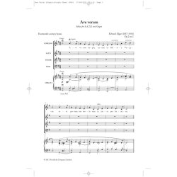 Edward Elgar: Ave Verum Op.2 No.1 (New Engraving)