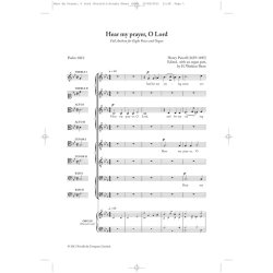 Henry Purcell: Hear My Prayer, O Lord - SSAATTBB (New Engraving)