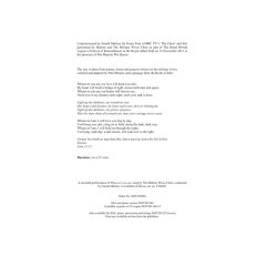 Paul Mealor: Wherever You Are - SATB Version