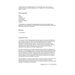 John McCabe: Psalm-Cantata (Orchestral Version) Vocal Score