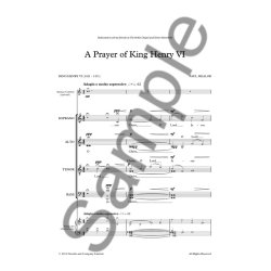 Paul Mealor: A Prayer Of King Henry VI (Vocal Score)