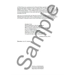 Paul Mealor: A Welsh Prayer (Full Score)