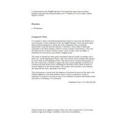 John McCabe: Psalm-Cantata (Reduction For SATB/Organ) Arr. Iain Farrington