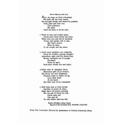 Herbert Howells: All My Hope On God Is Founded (Unison/Piano)