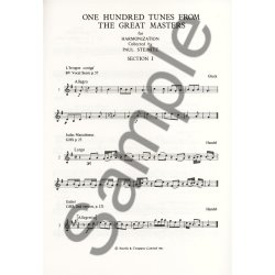 One Hundred Tunes For Harmonisation From The Great Masters