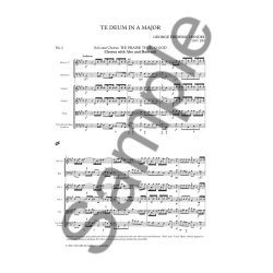 G. F. Handel: Te Deum in A Major (Edited by Donald Burrows) - Score