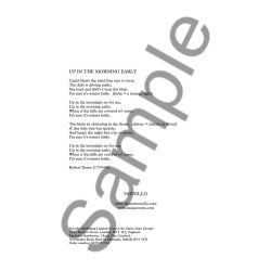 Thea Musgrave: A Winter's Morning For Lyric Soprano And Piano