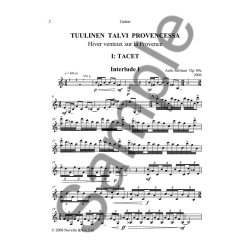 Aulis Sallinen: A Windy Winter In Provence (Violin/Guitar Parts)