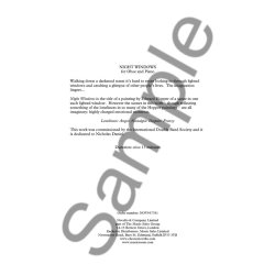 Thea Musgrave: Night Windows (Oboe/Piano)