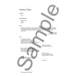 Tarik O'Regan: Darkness Visible (Counter-Tenor/Tenor/Harp)