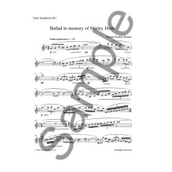 Richard Rodney Bennett: Ballad In Memory of Shirley Horn (Tenor Saxophone)