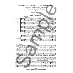 WADELY FW HOLY COMMUNION IN F MINOR SATB & ORGAN CHORAL