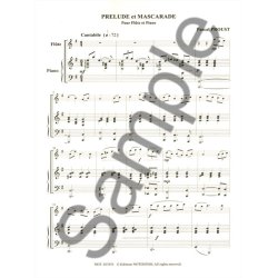 Proust Prelude Et Mascarade Flute &amp; Piano Book