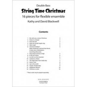 String Time Christmas : 16 pieces for flexible ensemble - Double Bass Book