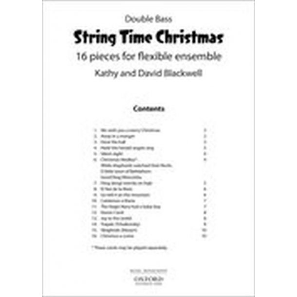String Time Christmas : 16 pieces for flexible ensemble - Double Bass Book