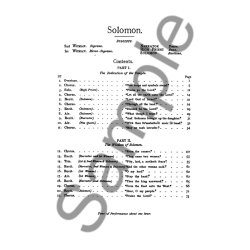 G.F. Handel: Solomon - Vocal Score (Diack)