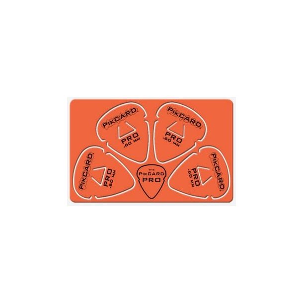 PikCard: .60mm Orange Delrin (4 Guitar Picks)